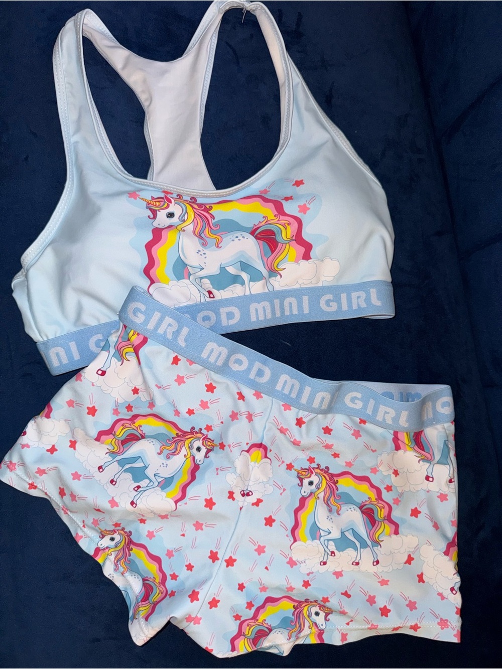 Unicorn Rainbow Juniors' Two-Piece swimsuit Set